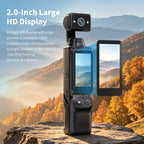 D11 Handheld Action Camera, 2 Inch Pocket HD Video Recorder for Outdoor Sports, Vlogging & Travel Shooting
