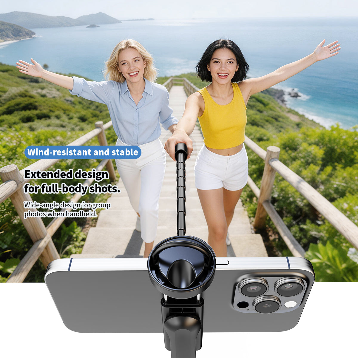 K60 All-in-One Multifunctional Selfie Stick, Auto Open Tripod, Portable Lightweight Extendable Phone Selfie Stick for Shooting Vlog