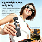 D11 Handheld Action Camera, 2 Inch Pocket HD Video Recorder for Outdoor Sports, Vlogging & Travel Shooting