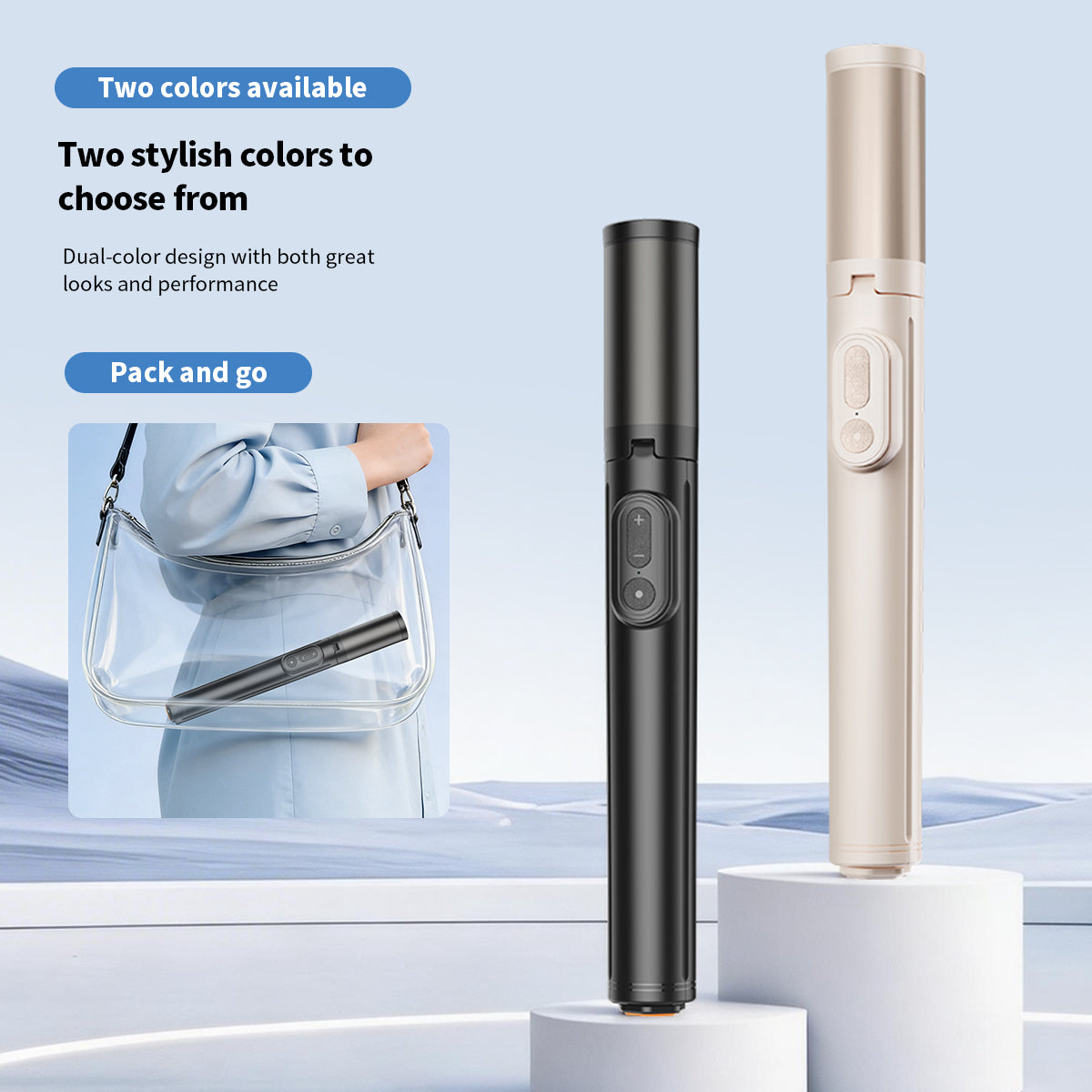 K60 All-in-One Multifunctional Selfie Stick, Auto Open Tripod, Portable Lightweight Extendable Phone Selfie Stick for Shooting Vlog