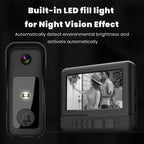 New X6 Smart Video Doorbell with 4.3" Display, Wireless Two-Way Intercom, Infrared HD Night Vision for Home Use