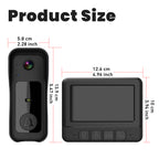 New X6 Smart Video Doorbell with 4.3" Display, Wireless Two-Way Intercom, Infrared HD Night Vision for Home Use