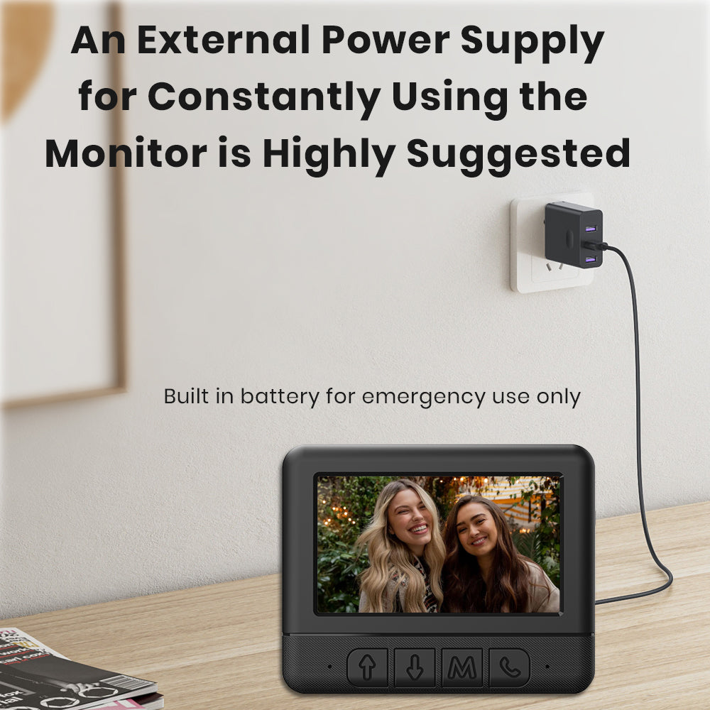 New X6 Smart Video Doorbell with 4.3" Display, Wireless Two-Way Intercom, Infrared HD Night Vision for Home Use